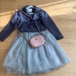 Beautiful gray tulle skirt (midi length)